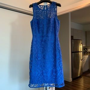 J. Crew royal blue lace dress